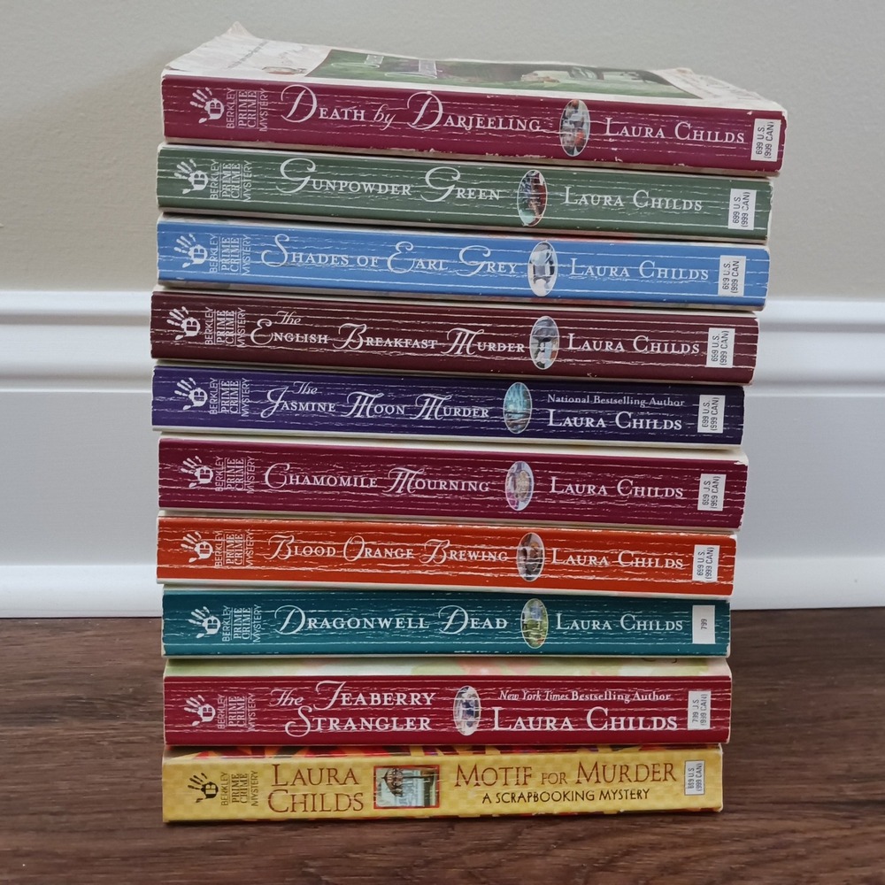 Laura Childs Tea Shop Mystery Book Lot 10 Paperbacks Cozy Mystery Series